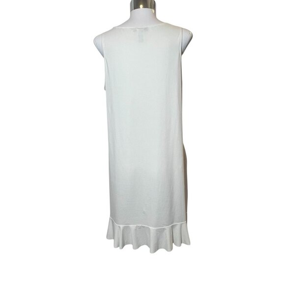 TOMMY BAHAMA Women White Dress Medium Size Stretch Pockets Sleeveless Round Neck - Picture 2 of 8